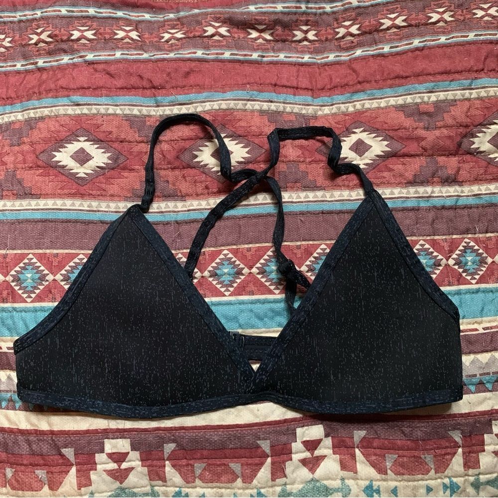 Hoaka Swimwear Black Bikini Top Medium